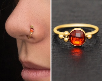 CZ Nose Ring Surgical Steel, Nose Piercing 22g 20g 18g, Nose Hoop, Nostril Jewelry, Nose Jewelry, Nose Earring, Nostril Piercing