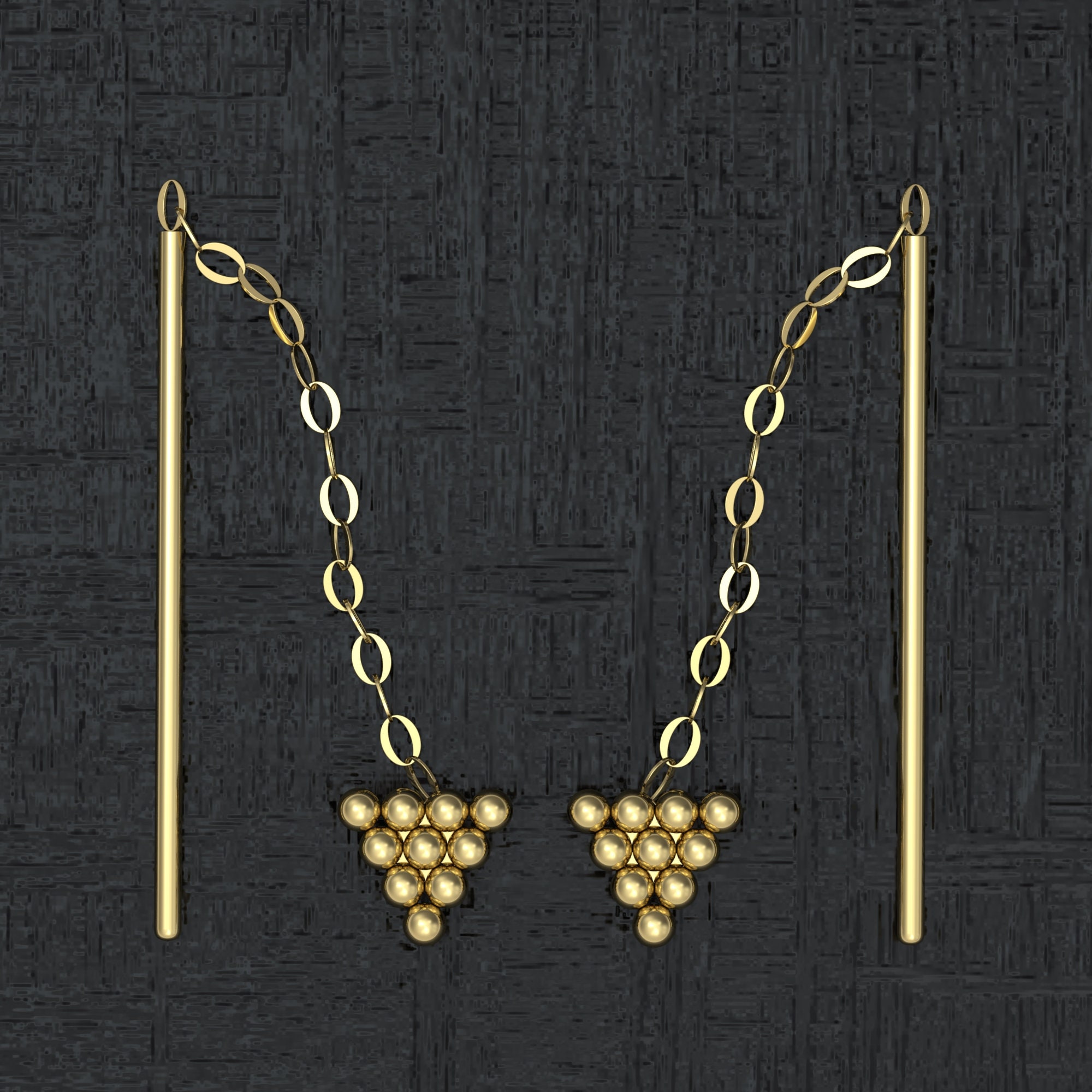 Ear Threader Earrings Drop Chain Earrings Drop Dangle Etsy UK