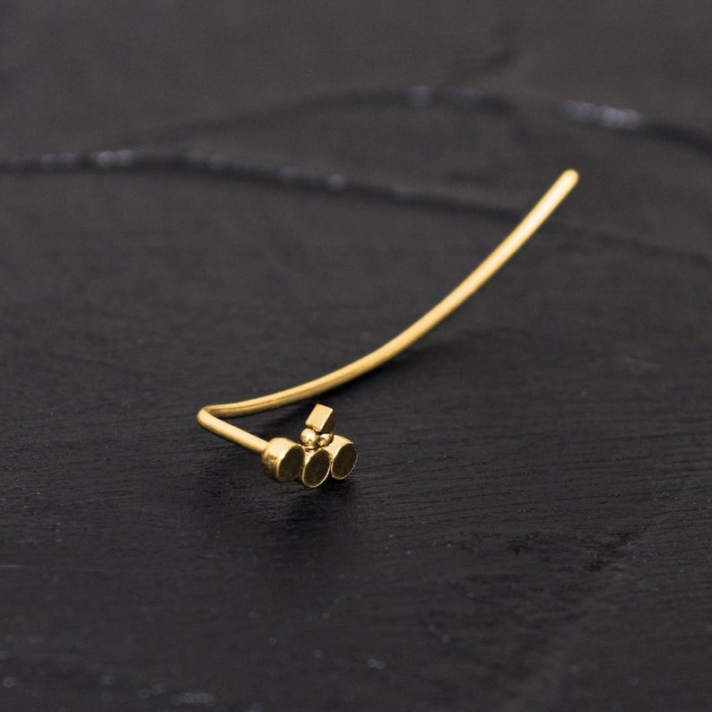 Ear Climber Earrings Surgical Steel Ear Pin Earrings Ear Crawler Earrings Curved Earring Ear Sweep Climbing Ear Cuff Earrings
