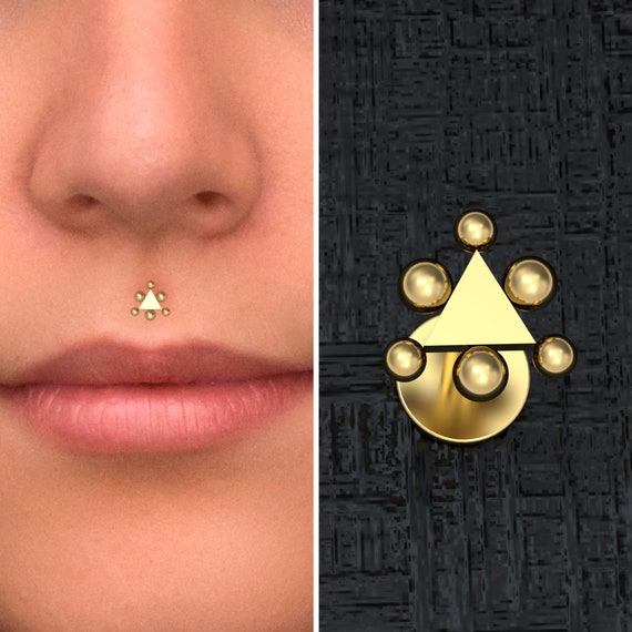 Gold philtrum hotsell jewelry