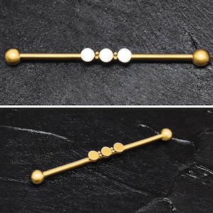 Surgical Steel Industrial Barbell 14g, Industrial Piercing Jewelry, Scaffold Barbell, Straight Barbell Piercing, Industrial Bar