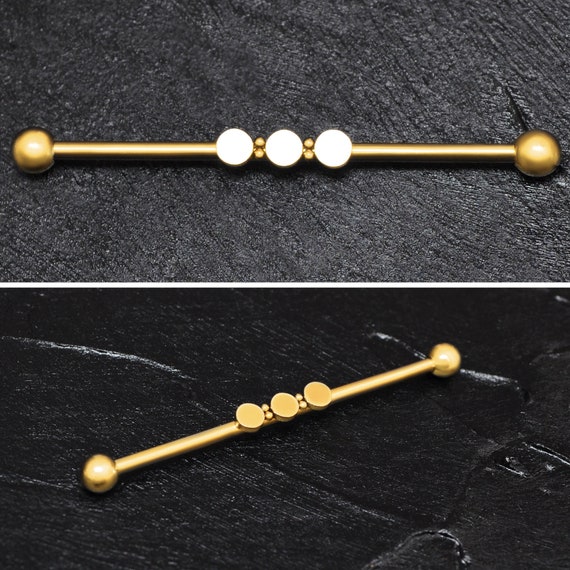 14ga Surgical Steel Bow and Arrow Straight Industrial Barbell 14ga Surgical Steel Bow and Arrow Straight Industrial Barbell
