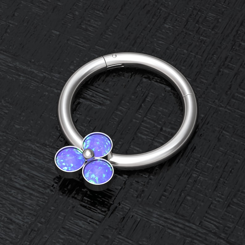 Septum Hoop Septum Clicker Hoop Daith Hoop Septum Jewelry Daith Jewelry Opal Septum Ring Surgical Steel Daith Clicker Earring