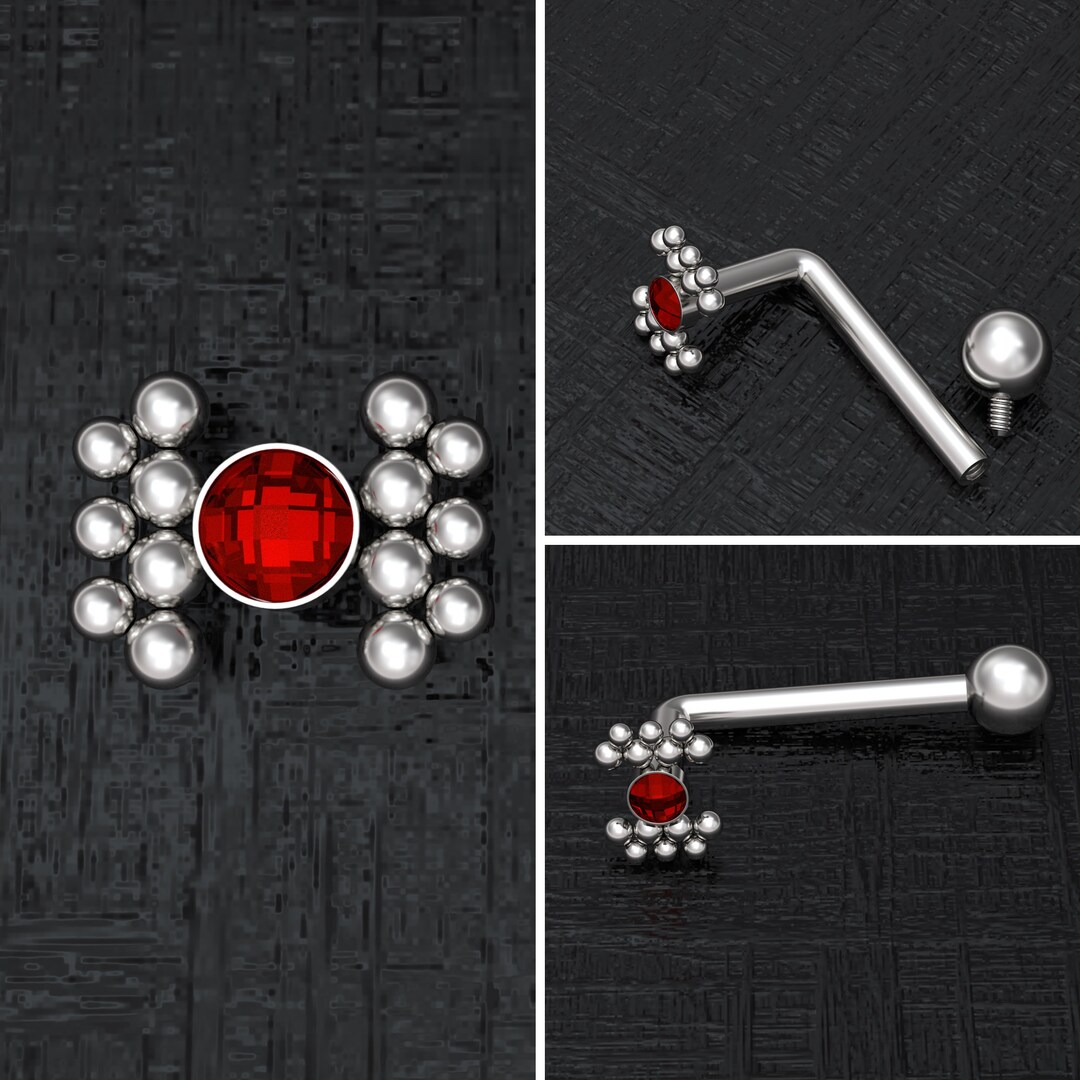 Surgical Steel VCH Piercing Jewelry CZ, Clitoral Piercing, VCH Barbell, Christina Piercing, L