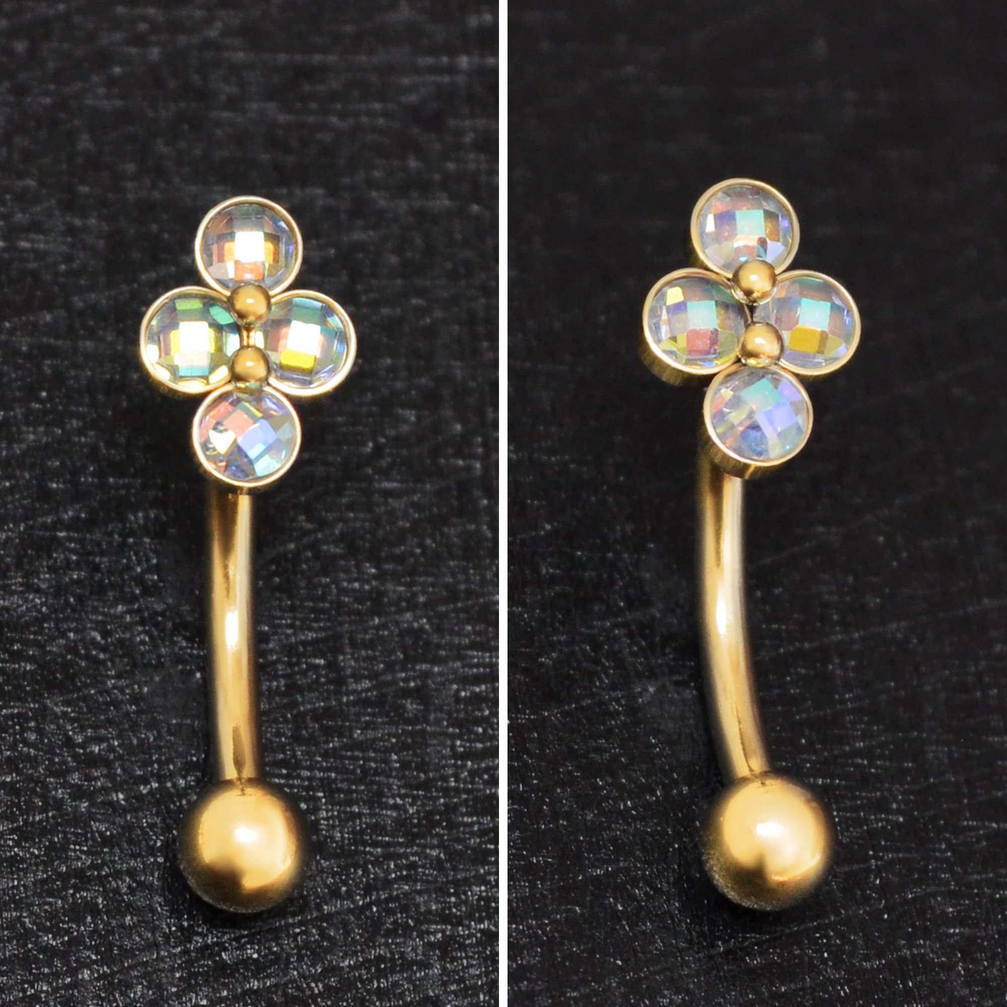 Gold Plated over Surgical Steel Curve Eyebrow Cartilage Bar Barbell 18g 16g 14g Gold Plated over Surgical Steel Curve Eyebrow Cartilage Bar Barbell 18g 16g 14g