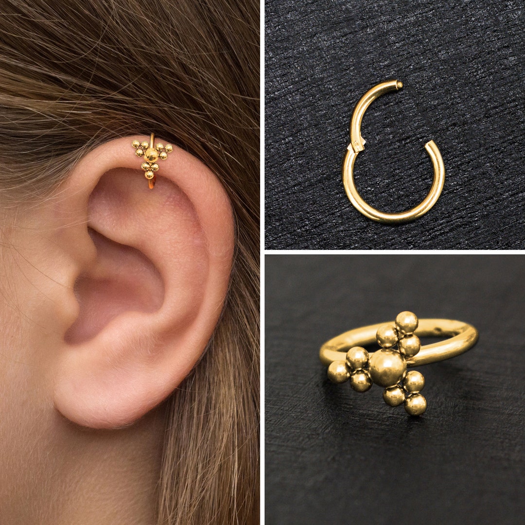 Rook Earring Surgical Steel Tragus Earring Clicker Hoop Etsy