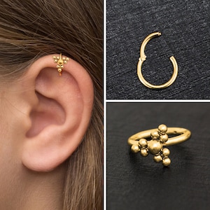 Rook Earring Surgical Steel, Tragus Earring, Clicker Hoop, Forward Helix Clicker, Tragus Piercing, Conch Ring, Cartilage Ring