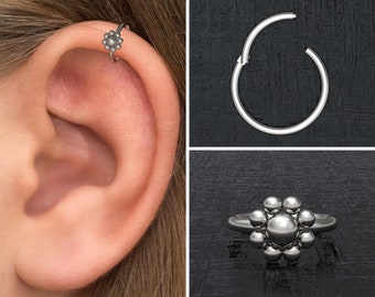 Titanium Tragus Earring Hoop Cartilage Piercing Rook - Etsy