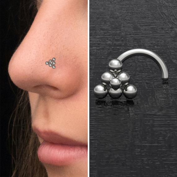 Screw stud deals nose ring