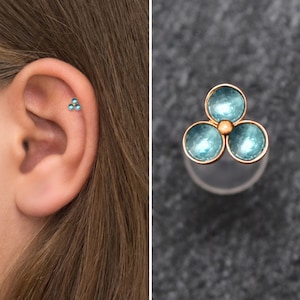 CZ Cartilage Piercing Bioflex, Tragus Earring, Conch Piercing, Labret Stud, Tragus Jewelry, Forward Helix Stud, Labret Ring