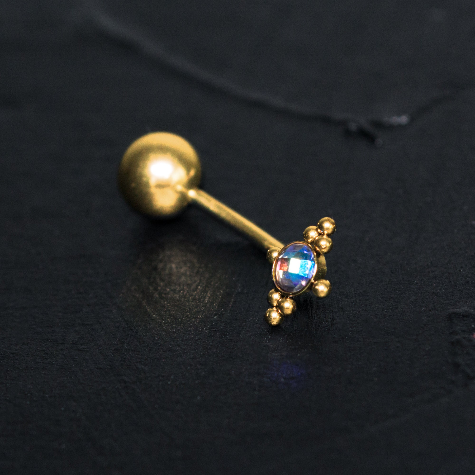 Surgical Steel Belly Button Ring CZ Navel Ring 16g 14g Belly Etsy