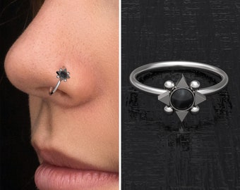 Nose Piercing Surgical Steel Onyx Nose 