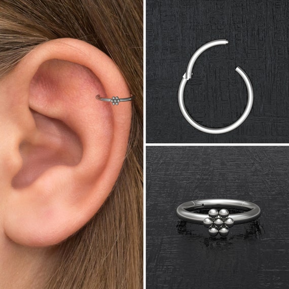 Titanium 2024 cartilage jewelry