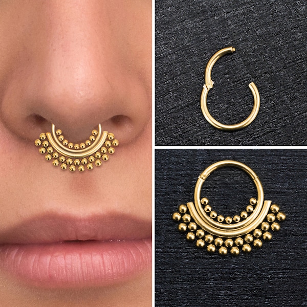 Surgical Steel Septum Ring, Daith Earring, Septum Jewelry, Daith Jewelry, Septum Hoop, Daith Piercing, Septum Clicker Earring