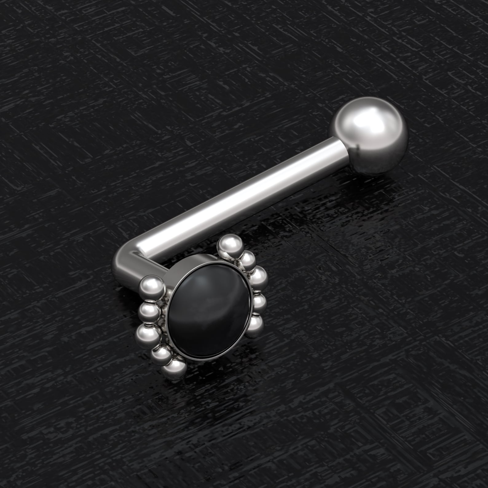 Surgical Steel VCH Piercing Jewelry Onyx Clitoral Piercing Etsy