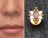 JeweBella 36Pièces 16G Piercing Tragus Helix Labret Lever Acier Chirurgical Piercing Oreille Cartilage pour Femme Homme CZ Opal Lune Coeur Labret Studs Boucles d'oreilles Medusa Piercing Nez Argent