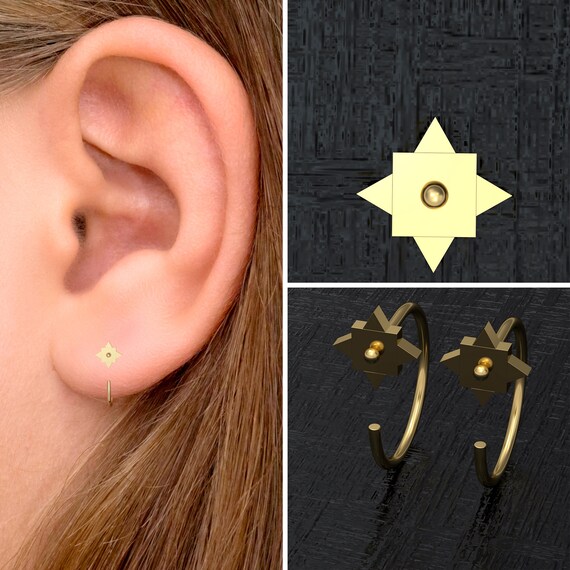 Surgical steel tiny hoop earrings sale