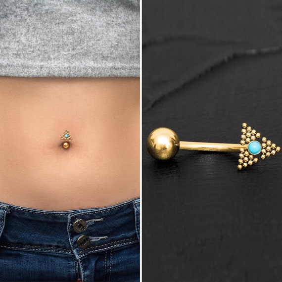 Inverse navel piercing jewelry top