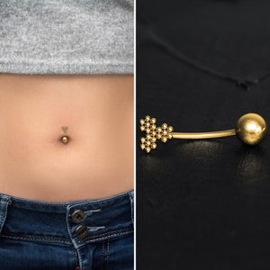 Belly Button Ring Surgical Steel, Belly Ring, Navel Piercing, Belly Piercing, Curved Barbell Ring, Body Piercing Jewelry 16g 14g