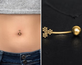 Belly Button Ring Surgical Steel, Belly Ring, Navel Piercing, Belly Piercing, Curved Barbell Ring, Body Piercing Jewelry 16g 14g