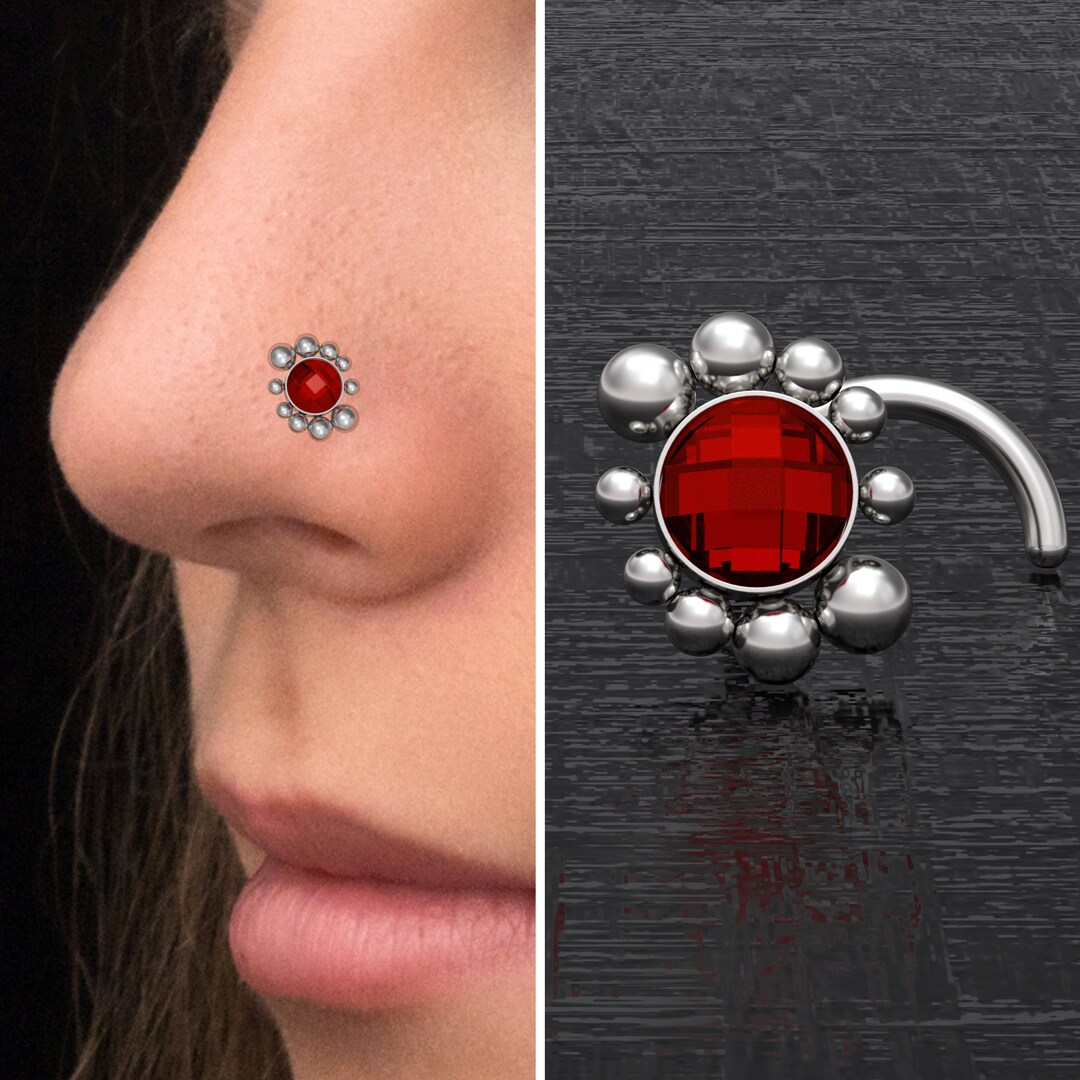 Surgical Steel Nose Screw Stud CZ Nose Bone Stud Nose Stud Etsy