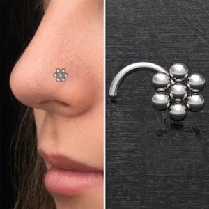 Clou de nez en acier chirurgical, Anneau de nez, Vis de nez, Épingle de nez, Clou d&#39;os du nez, Piercing de narine, Bijoux de nez 22 g 20 g 18 g 16 g