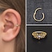 Cartilage Piercing Surgical Steel, CZ Rook Jewelry, Tragus Earring Hoop, Conch Hoop, Forward Helix Hoop, Cartilage Clicker Earring 