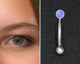16g Pearl Rook Earring / Curved Barbells / Snug Helix Daith Cartilage Earring