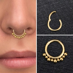 Daith Earring Surgical Steel, Septum Ring 16g, Septum Clicker Earring, Daith Jewelry, Septum Hoop, Daith Clicker Hoop, Daith Ring