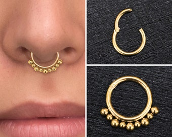 Daith Earring Surgical Steel, Septum Ring 16g, Septum Clicker Earring, Daith Jewelry, Septum Hoop, Daith Clicker Hoop, Daith Ring