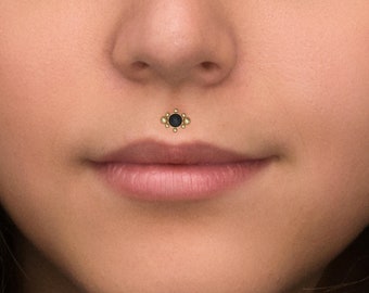 Set Piercing Labbra Medusa 16G In Acciaio Inox | 33 Pezzi Con Ciondoli | Per Monroe, Labret, Naso - Foto 4