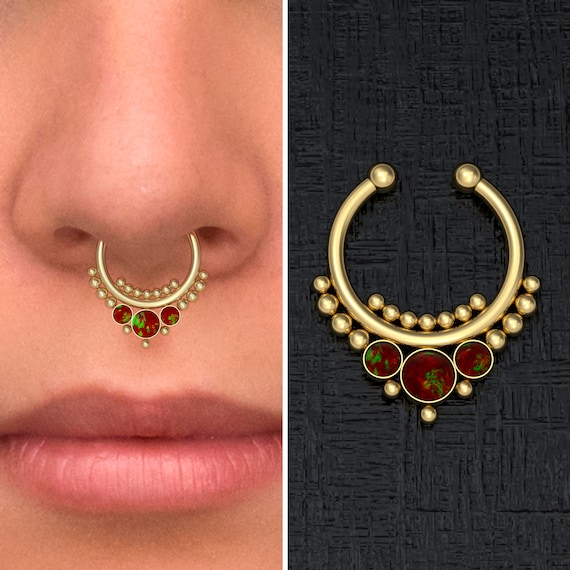 Marquise CZ Vine Non Piercing Nose Ring Ear Clips – iconbodyjewelry.com