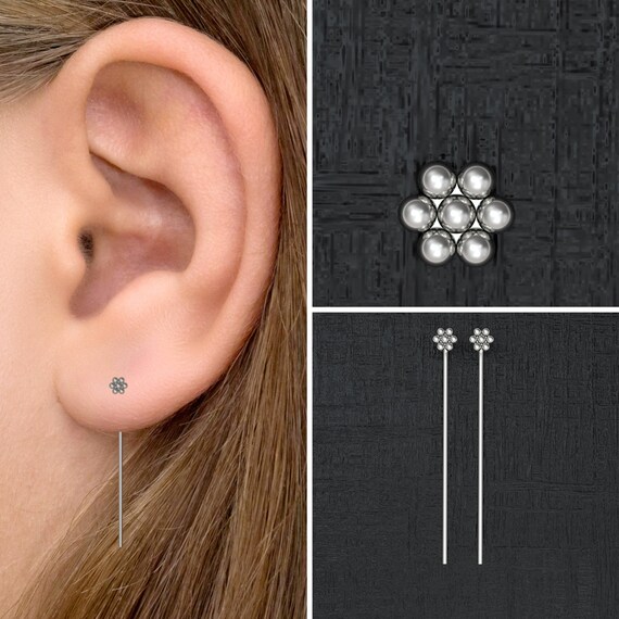 Titanium dangle shop earrings