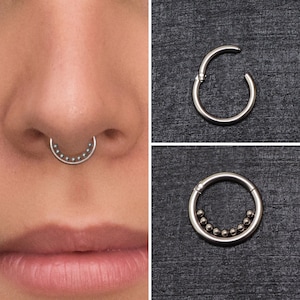 Surgical Steel Daith Earring, Septum Ring 16g, Daith Clicker Earring, Septum Hoop, Daith Jewelry, Septum Jewelry, Daith Ring