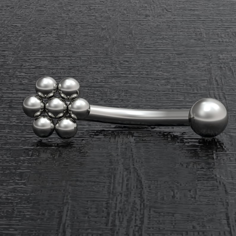 Eyebrow Jewelry Implant Grade Titanium Rook Piercing Curved Etsy