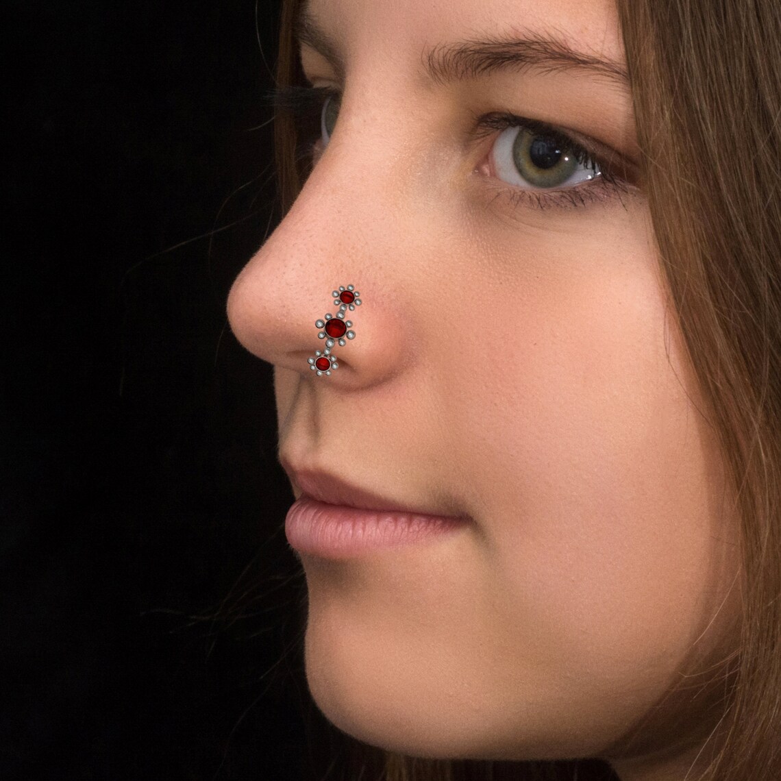 Titanium Nose Ring Stud CZ Implant Grade Nose Stud Nose Etsy