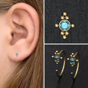 CZ Small Hoop Earrings Surgical Steel, Huggie Hoops, Open Hoop Earrings, Sleeper Earrings Hoop, Tiny Earrings Jacket, Hug Earring