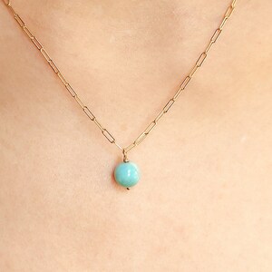 Minimalist Larimar Necklace Blue Gemstone Necklace Simple Larimar Necklace Dainty Larimar Necklace March Birthstone Healing Stone Necklace