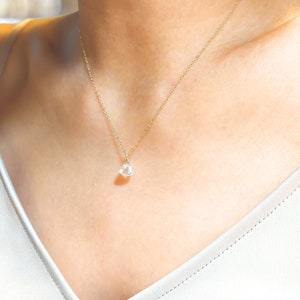 Clear Quartz Crystal Pendant Necklace Clear Crystal Necklace Clear Quartz Jewelry Rock Crystal Pendant Necklace White Quartz Crystal Jewelry