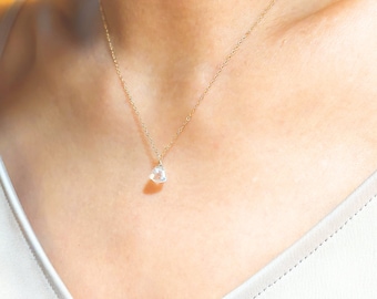 Bergkristal hanger ketting Heldere kristal ketting Bergkristal sieraden Bergkristal hanger ketting witte kwartskristal sieraden