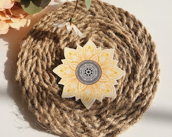 Sunflower Sticker | Die cut sticker for Laptop, Waterbottle, Planner, Bullet journal stickers
