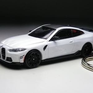 BMW M4 White Keychain