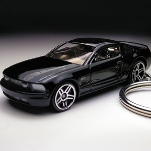 Ford Mustang Black Hot wheels Keychain