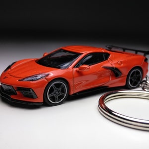 Corvette C8 Keychain Orange