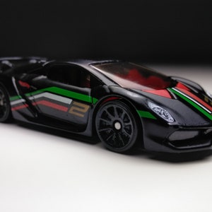Lamborghini Sesto Elemento Hot wheels (Custom plastic wheels)