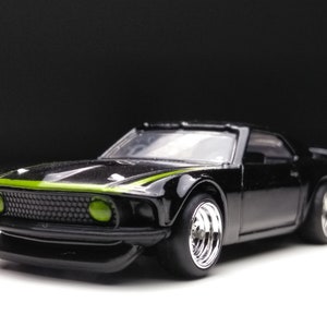 1969 Ford Mustang Boss 302 Hot wheels (Custom Real Rubber tires)