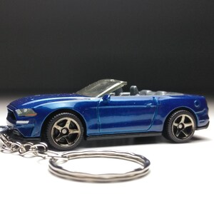 Ford Mustang Convertible Blue Keychain