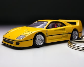 Vintage 90's Burago Ferrari F40 Metal Keychain Made in Italy - Etsy