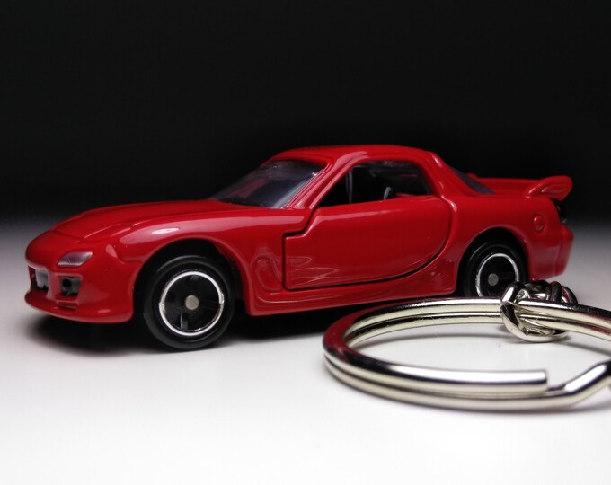 1988 Mazda RX7 Rx-7 Convertible Keychain Red Matchbox Hot Wheels ...