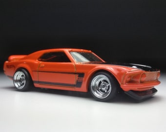 Ford Mustang Boss 302 Hot Wheels (Custom Real Rubber tires)